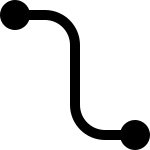 Curved Connector SVG Icon
